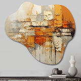 Orange Impressions III - Asymmetric Metal Wall Art
