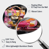 Fashion Bag Couture Pink Gold - Asymmetric Metal Wall Art