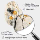 Asian Art Seashell Sumi XII - Asymmetric Metal Wall Art