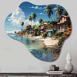 Beach Tropical Vibes - Asymmetric Metal Wall Art