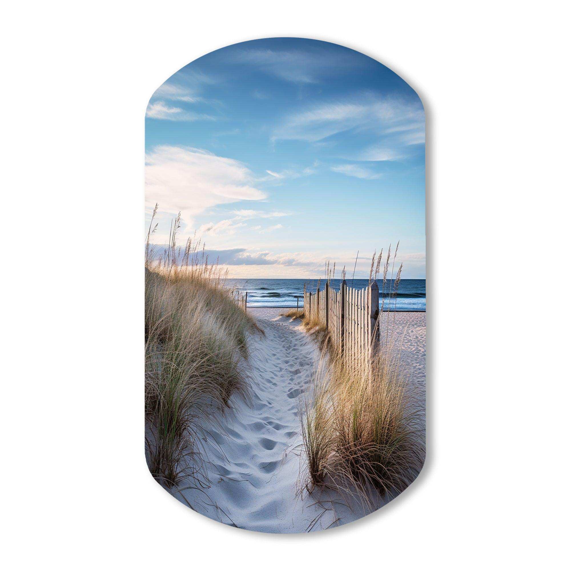 Path To The Beach II - Asymmetric Metal Wall Art