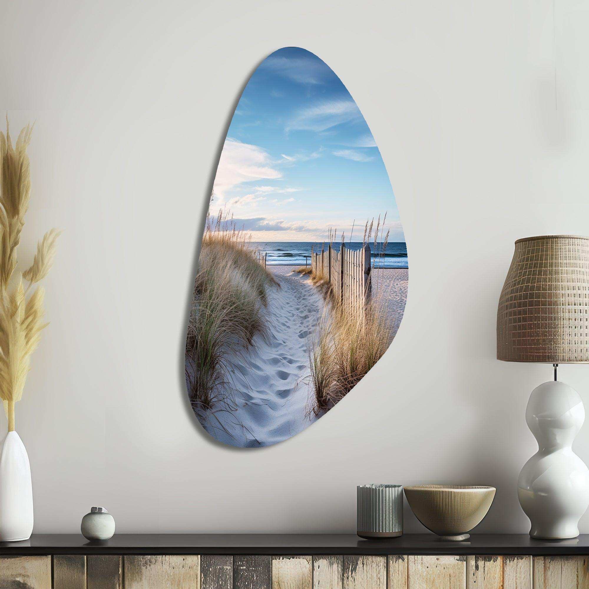 Path To The Beach II - Asymmetric Metal Wall Art