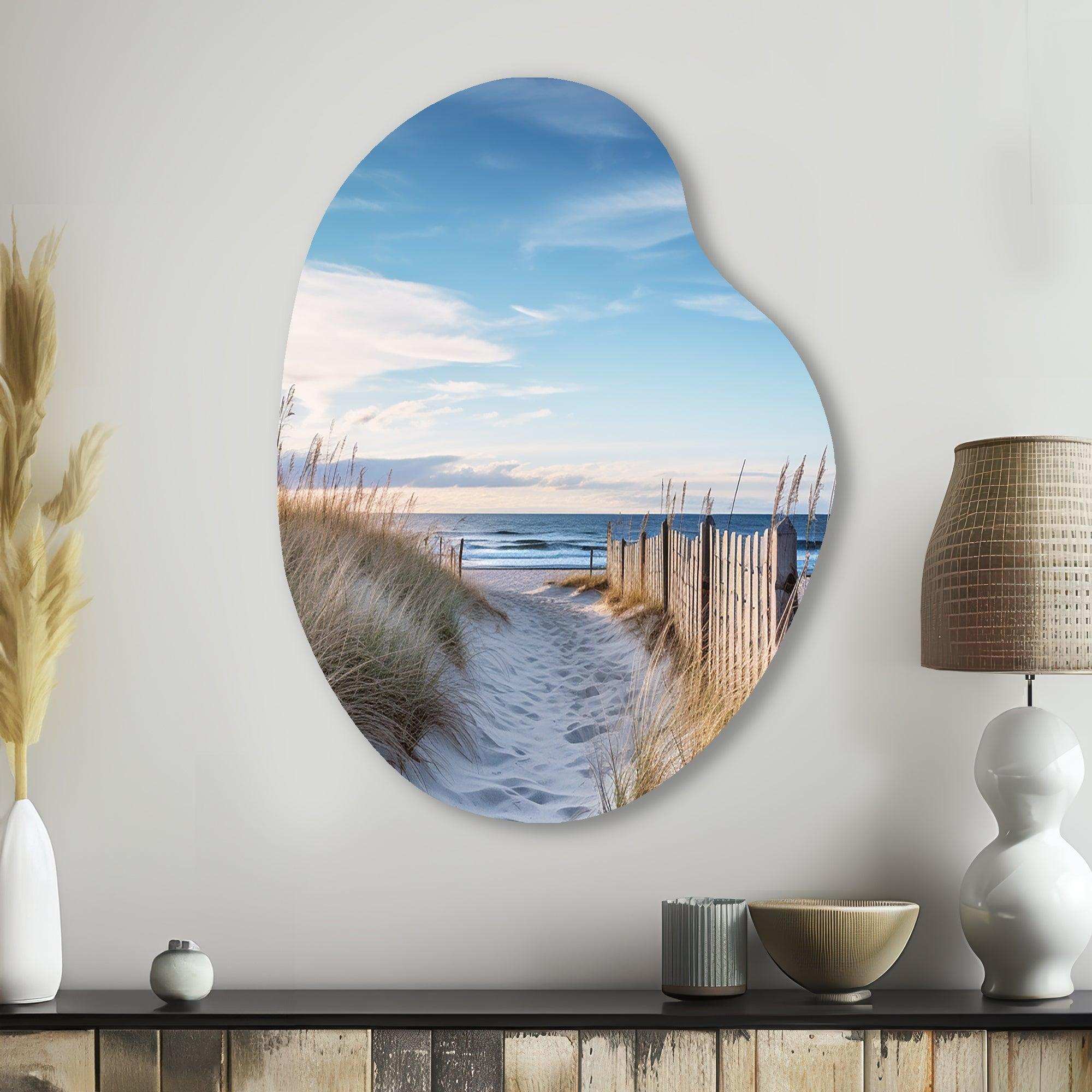 Path To The Beach II - Asymmetric Metal Wall Art