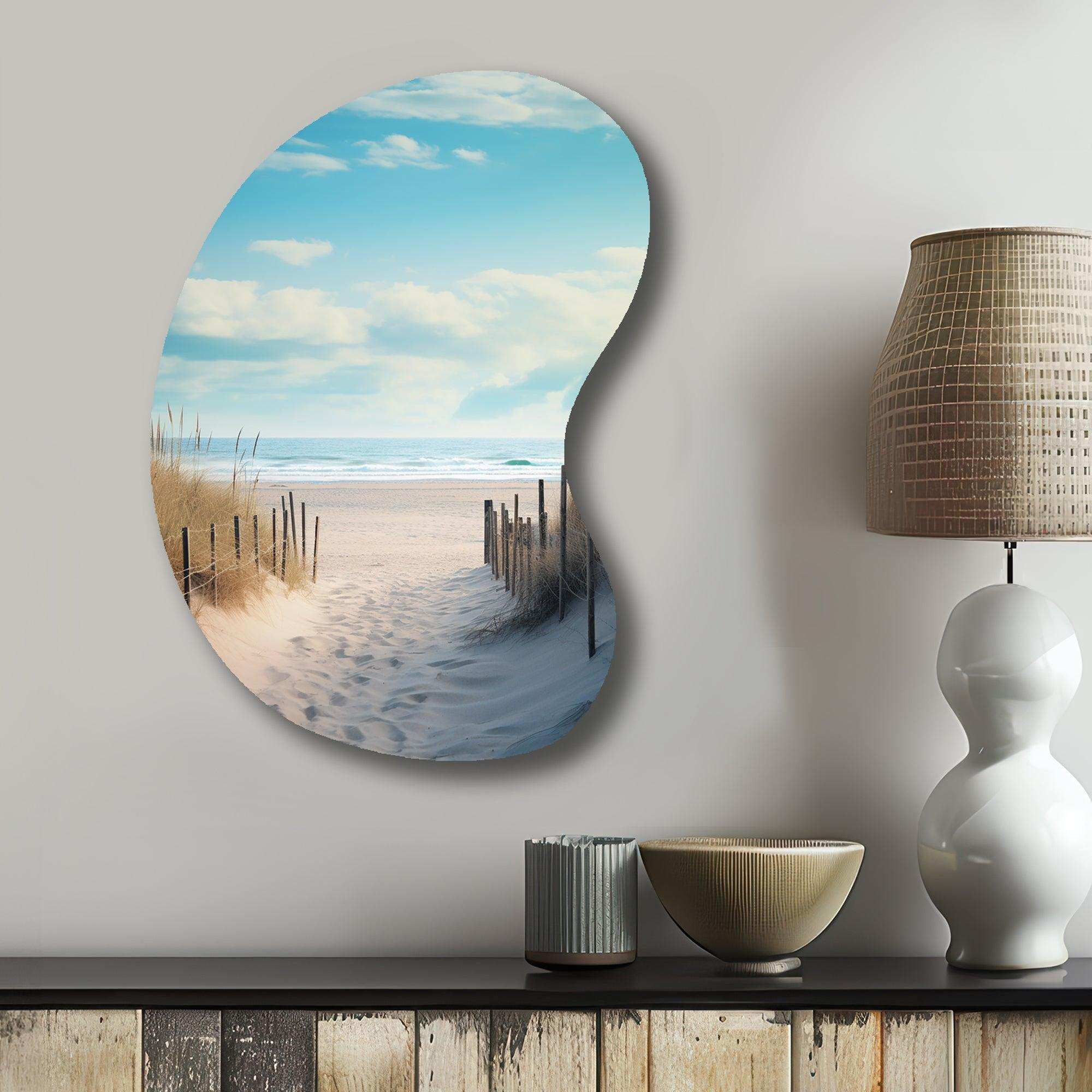 Path To The Beach III - Asymmetric Metal Wall Art