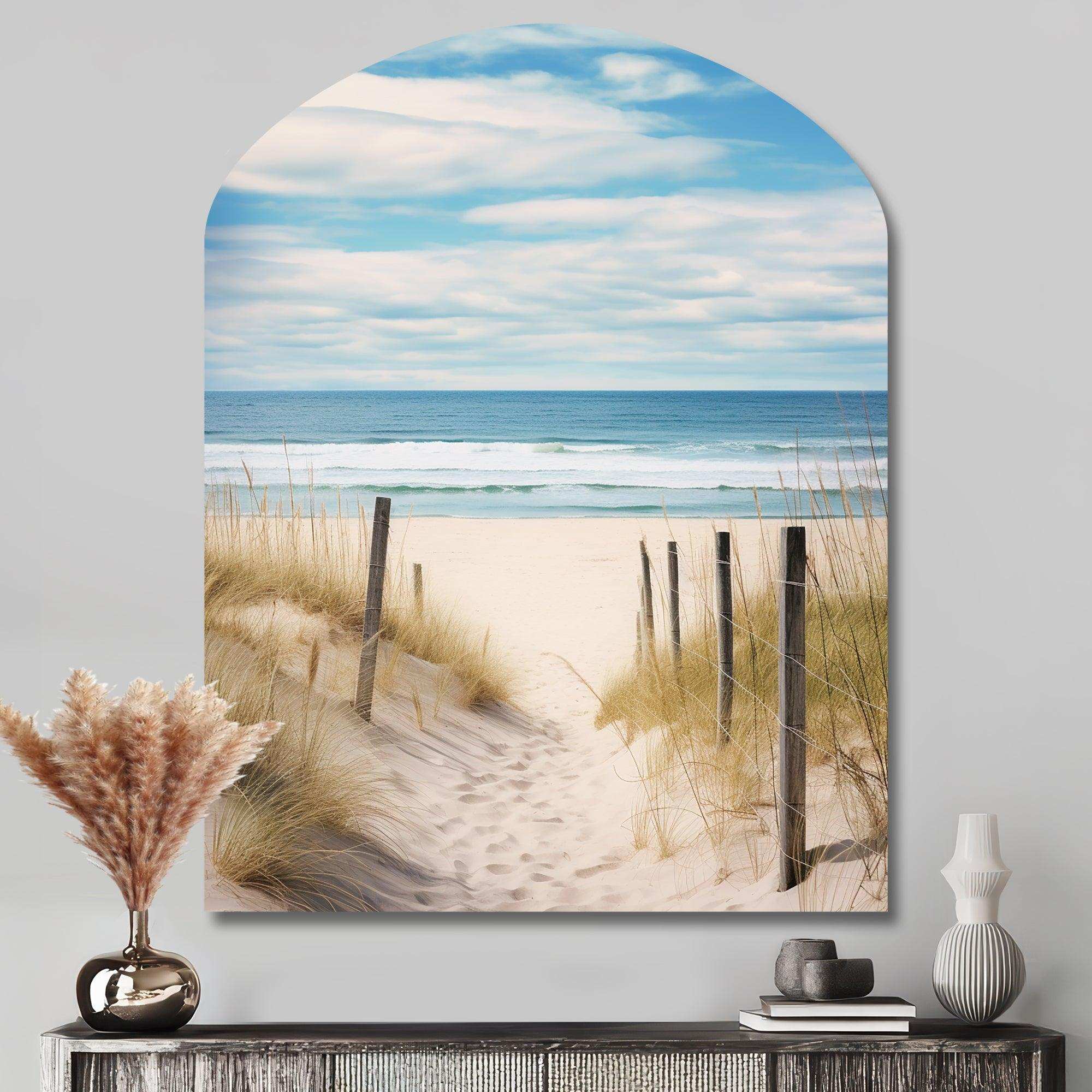 Path To The Beach VI - Asymmetric Metal Wall Art