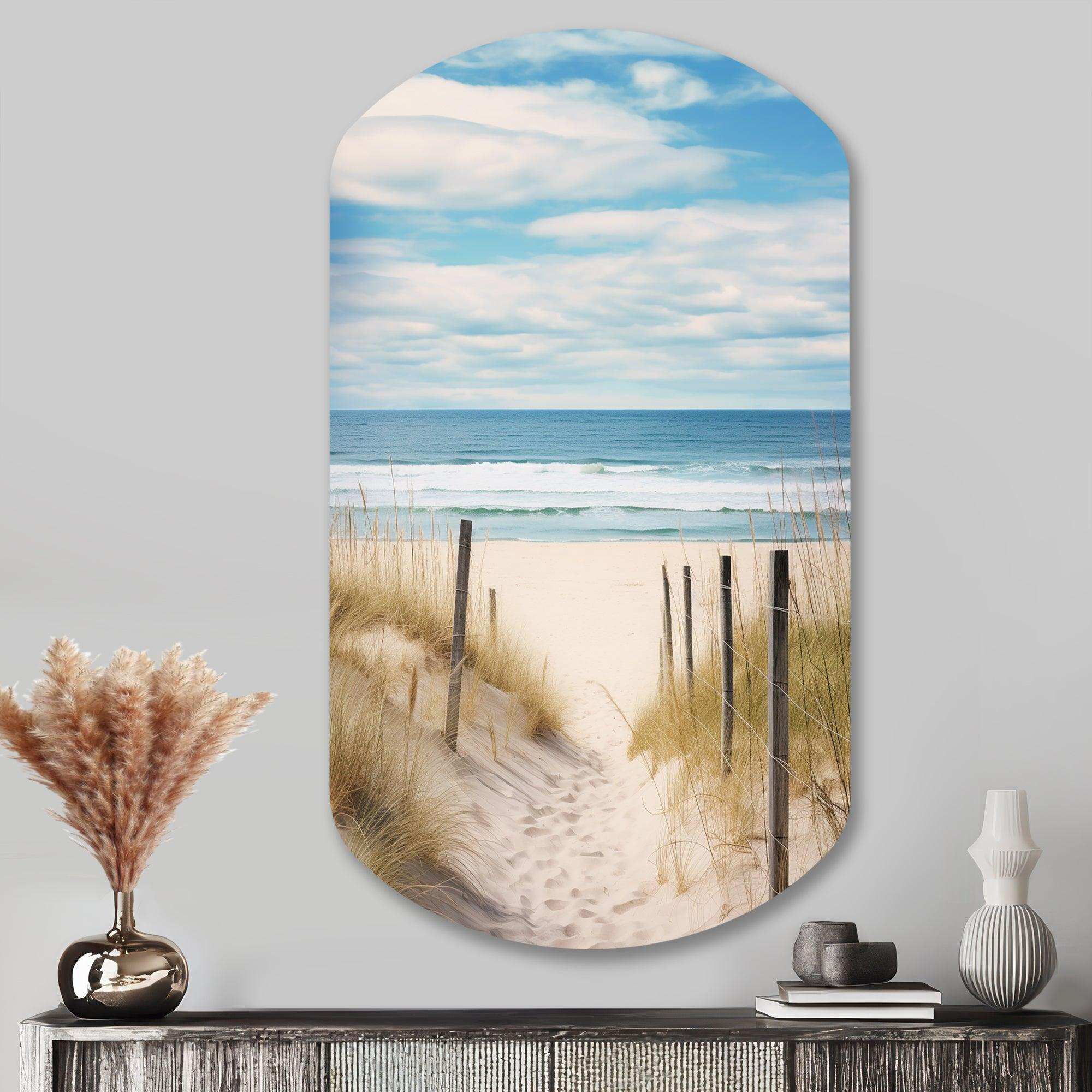 Path To The Beach VI - Asymmetric Metal Wall Art