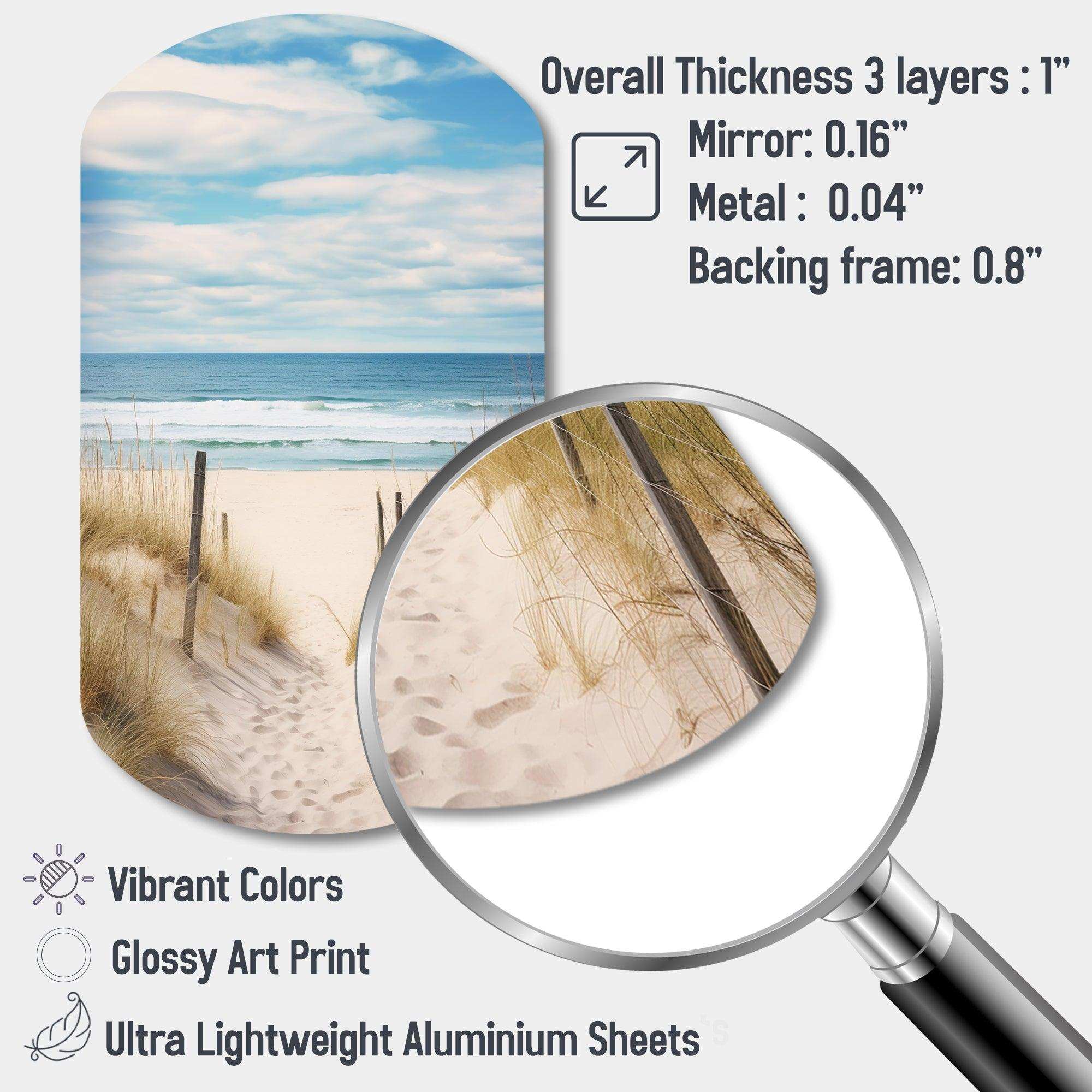 Path To The Beach VI - Asymmetric Metal Wall Art