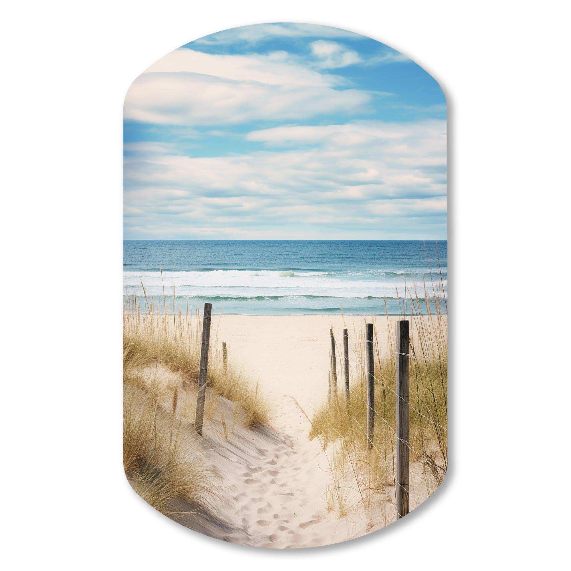 Path To The Beach VI - Asymmetric Metal Wall Art
