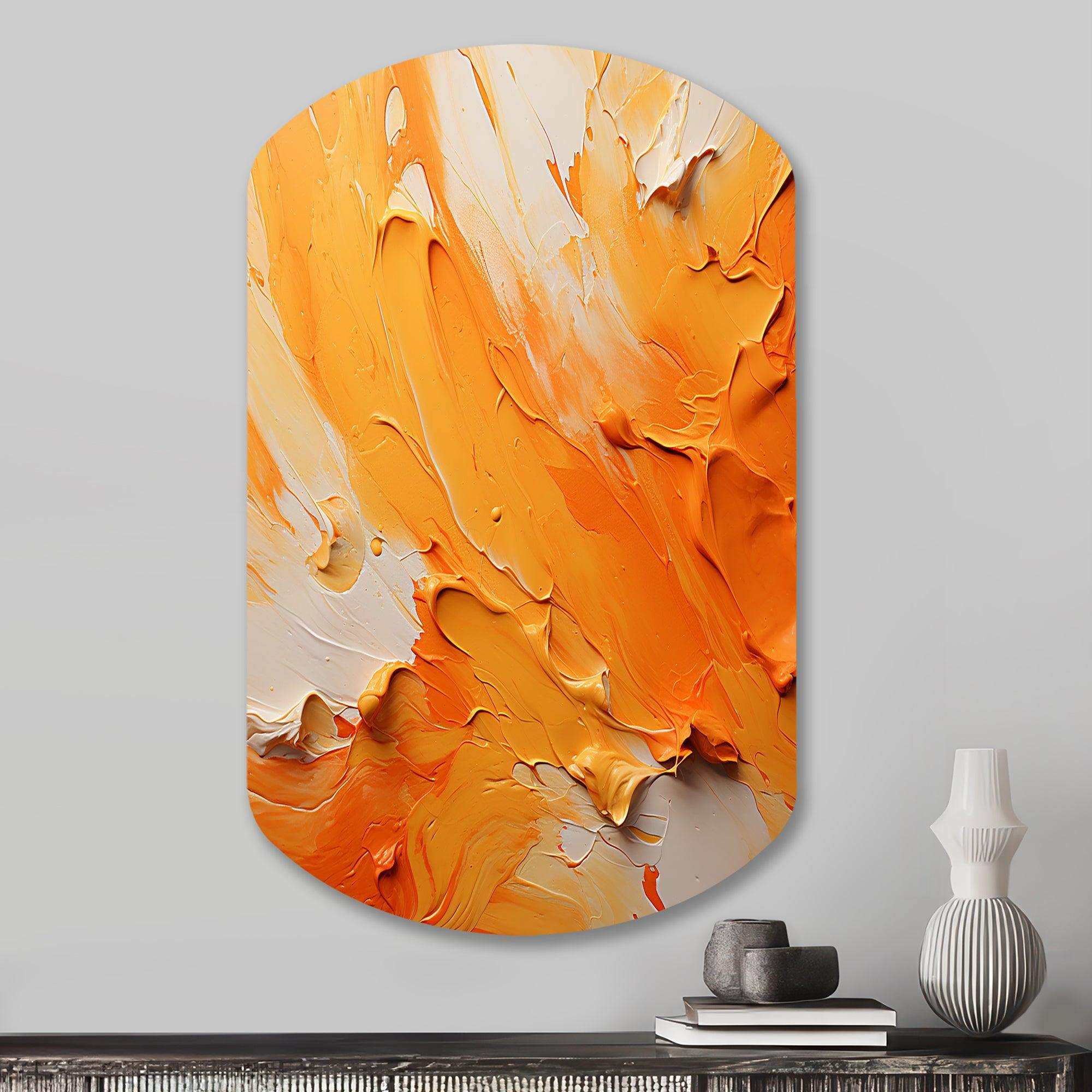Tangerine Tango I - Asymmetric Metal Wall Art