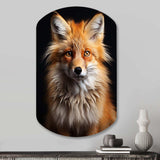 Orange Fox Guardian - Asymmetric Metal Wall Art