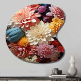 Mums Autumn Hues Showcases II - Asymmetric Metal Wall Art