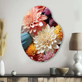 Mums Autumn Hues Showcases II - Asymmetric Metal Wall Art