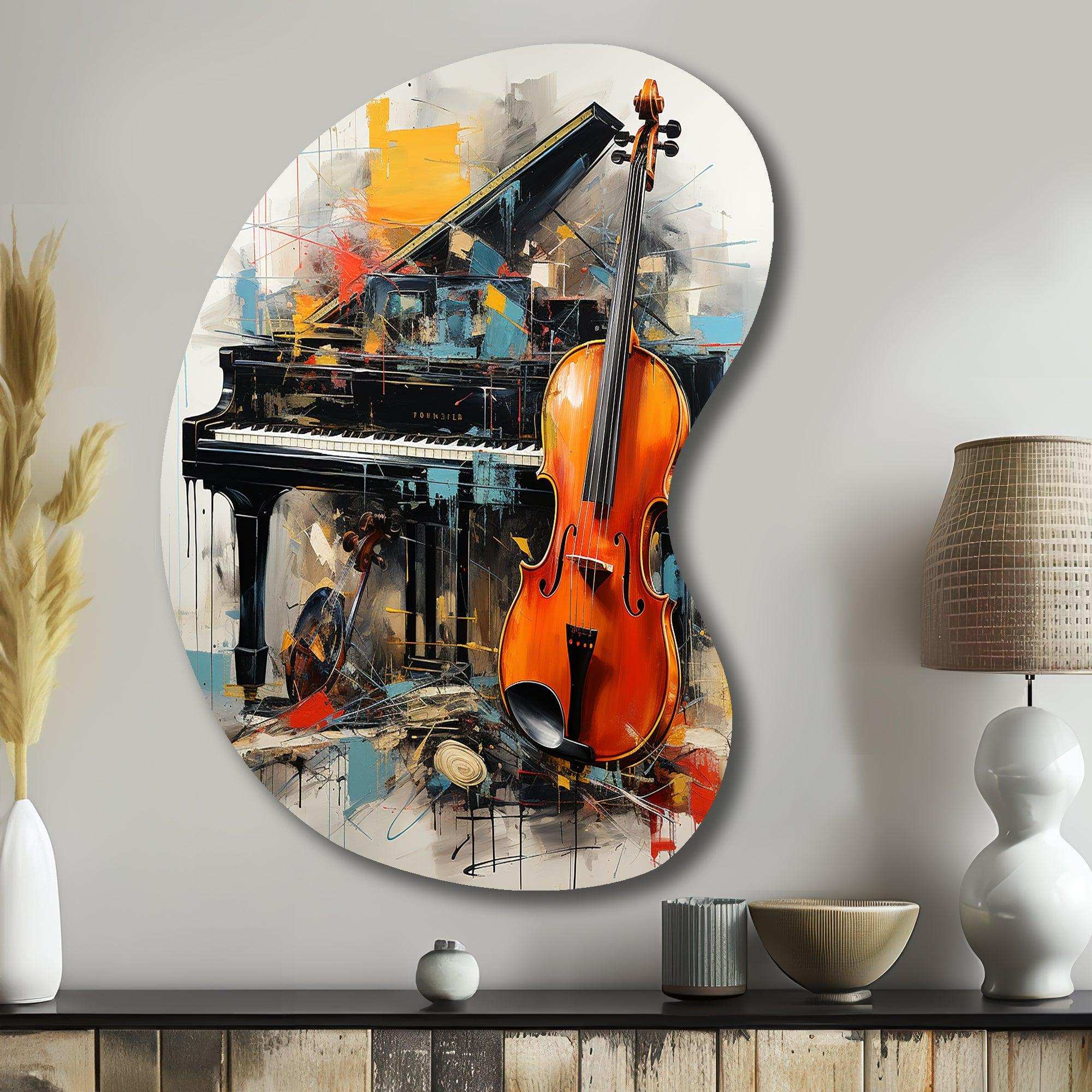 Music Dynamic Ballad Bold - Asymmetric Metal Wall Art