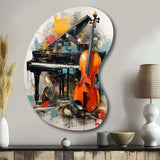 Music Dynamic Ballad Bold - Asymmetric Metal Wall Art