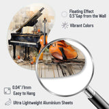 Music Melancholy Melodies Subdued - Asymmetric Metal Wall Art