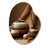 Native Art Pottery Serenity II - Asymmetric Metal Wall Art