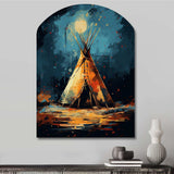 Native Tipi Journey Of The Tribes - Asymmetric Metal Wall Art