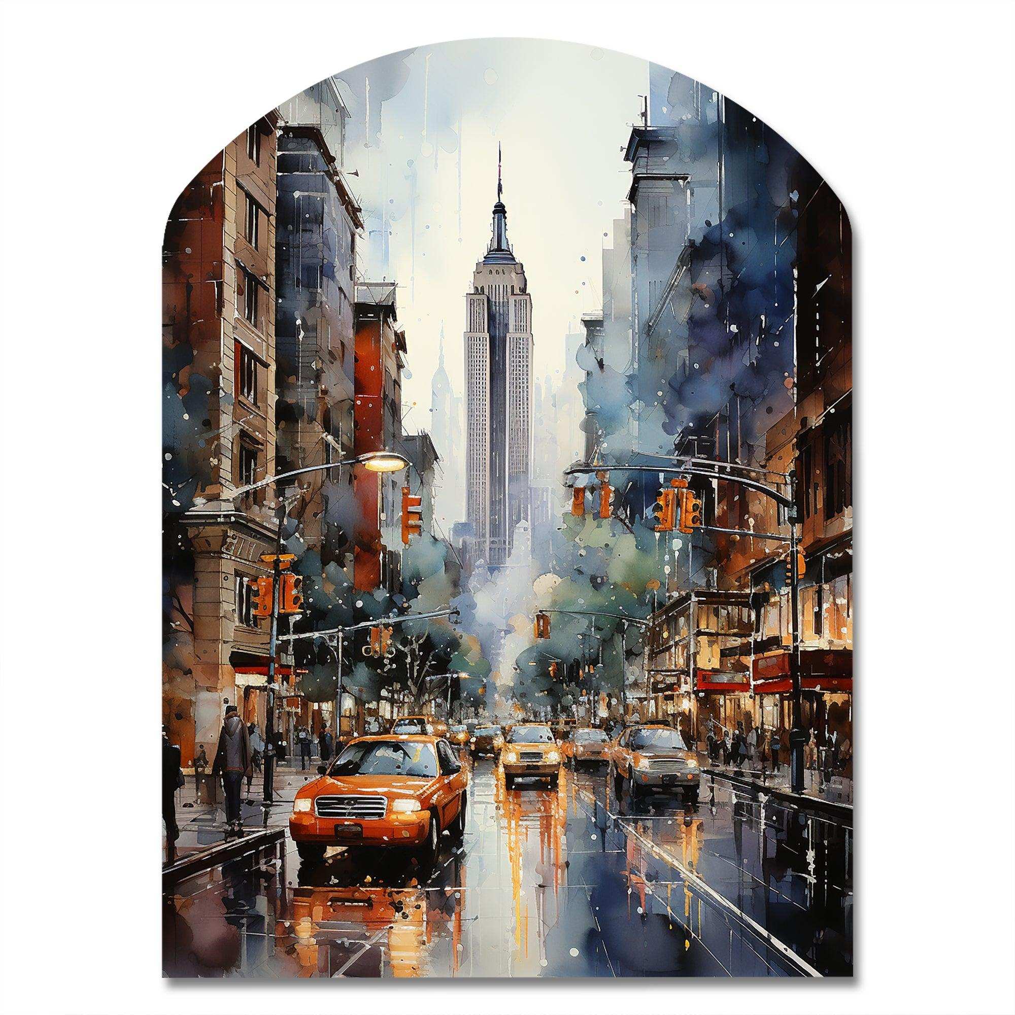 New York City That Never Sleeps II - Asymmetric Metal Wall Art