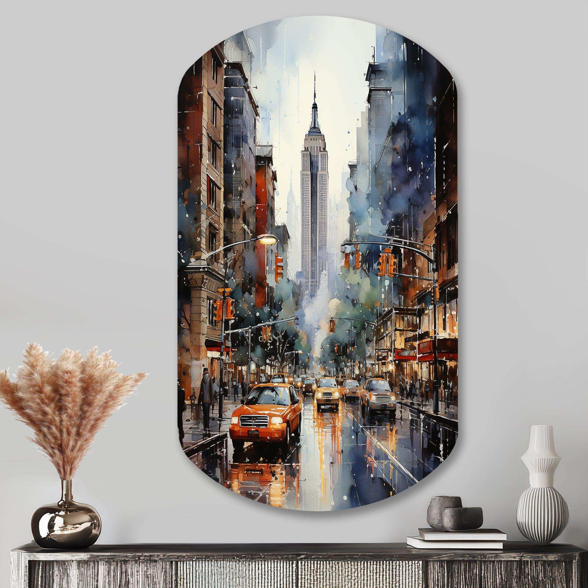 New York City That Never Sleeps II - Asymmetric Metal Wall Art