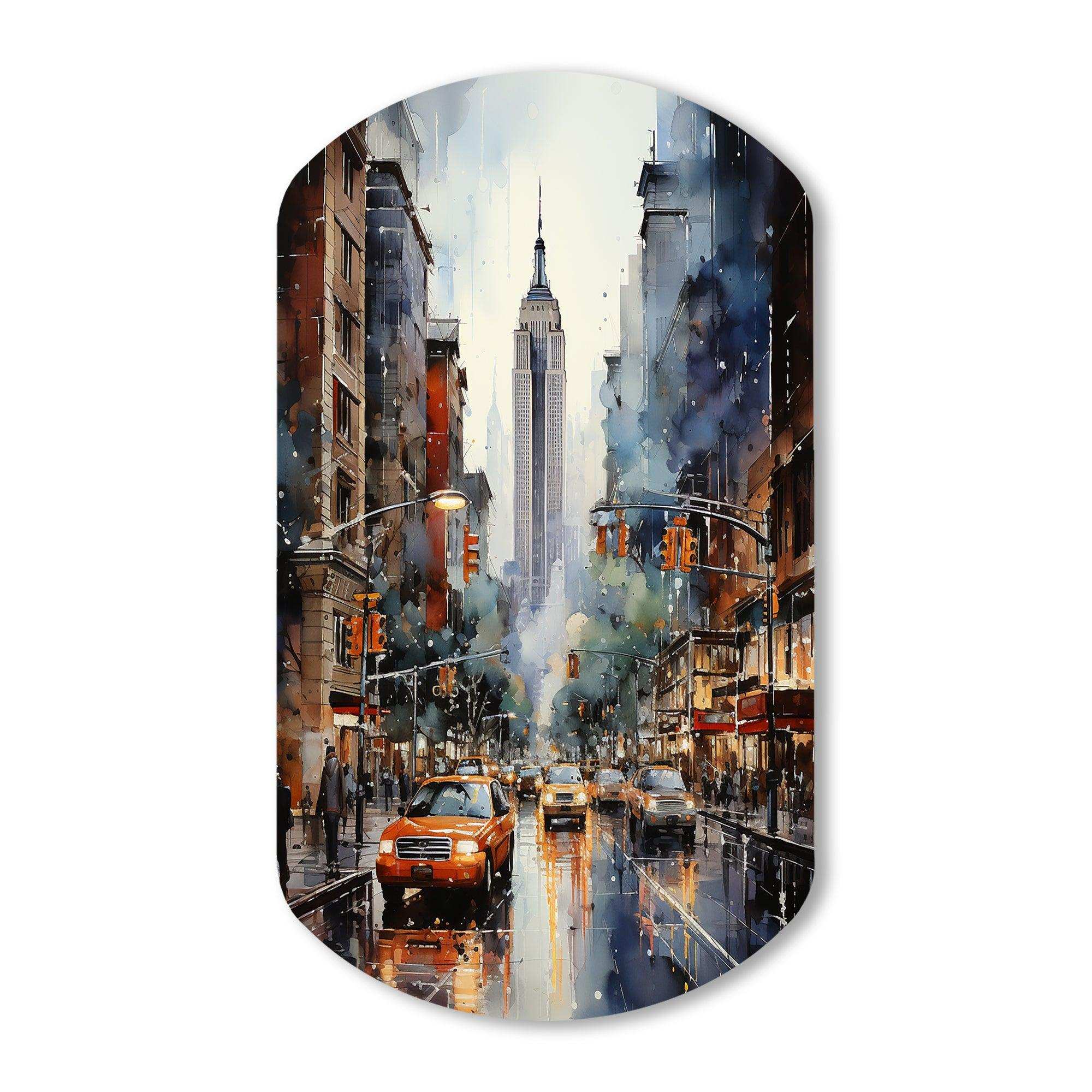 New York City That Never Sleeps II - Asymmetric Metal Wall Art