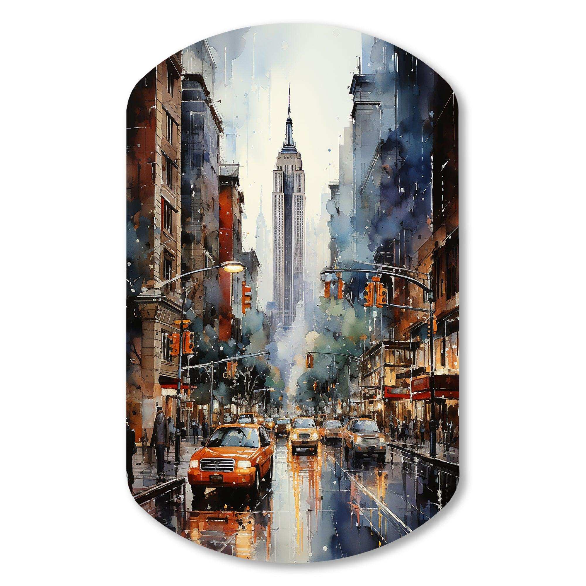 New York City That Never Sleeps II - Asymmetric Metal Wall Art