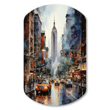 New York City That Never Sleeps II - Asymmetric Metal Wall Art
