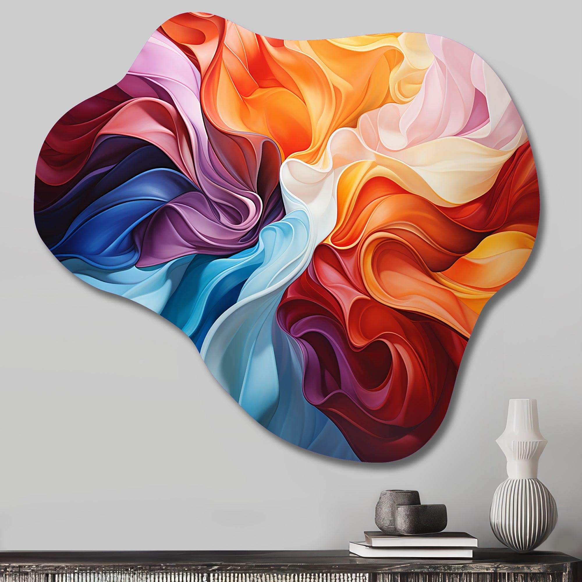 Opt Art Dynamic Chromatics - Asymmetric Metal Wall Art