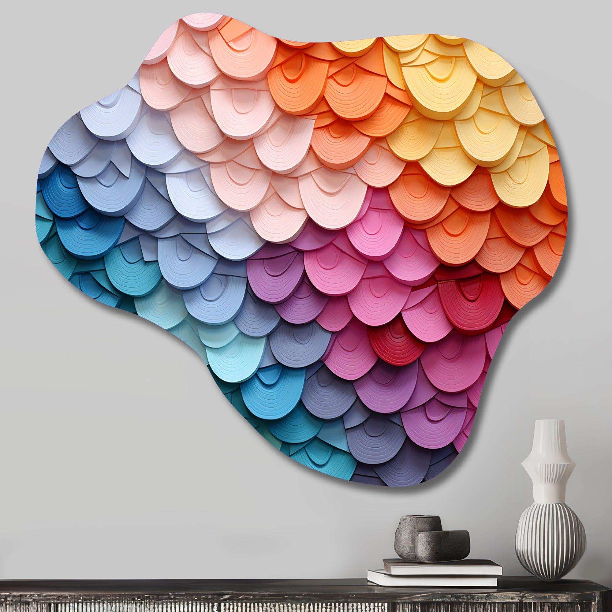 Opt Art Harmonious Spectrum II - Asymmetric Metal Wall Art