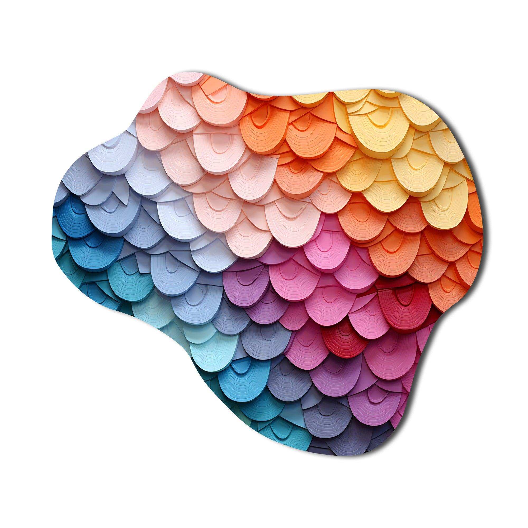 Opt Art Harmonious Spectrum II - Asymmetric Metal Wall Art