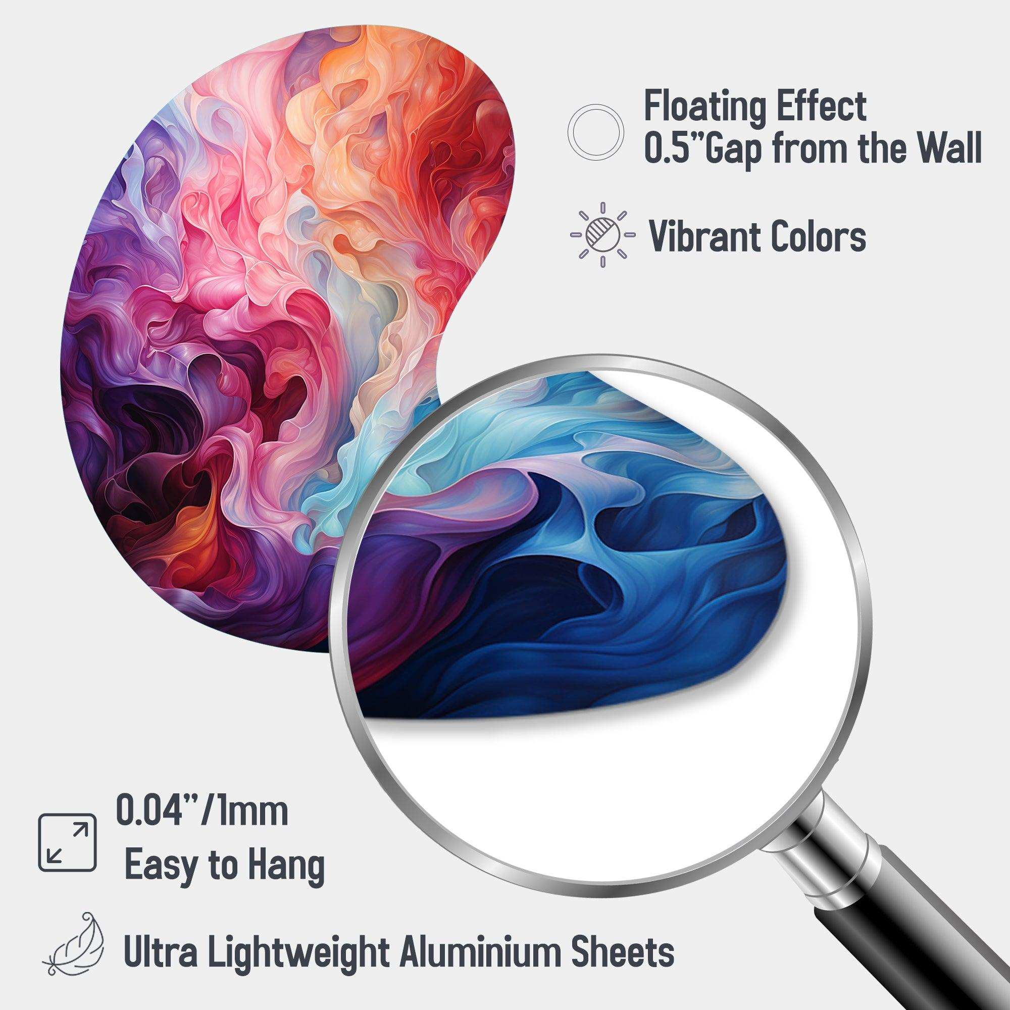 Opt Art Radiant Spectrum II - Asymmetric Metal Wall Art