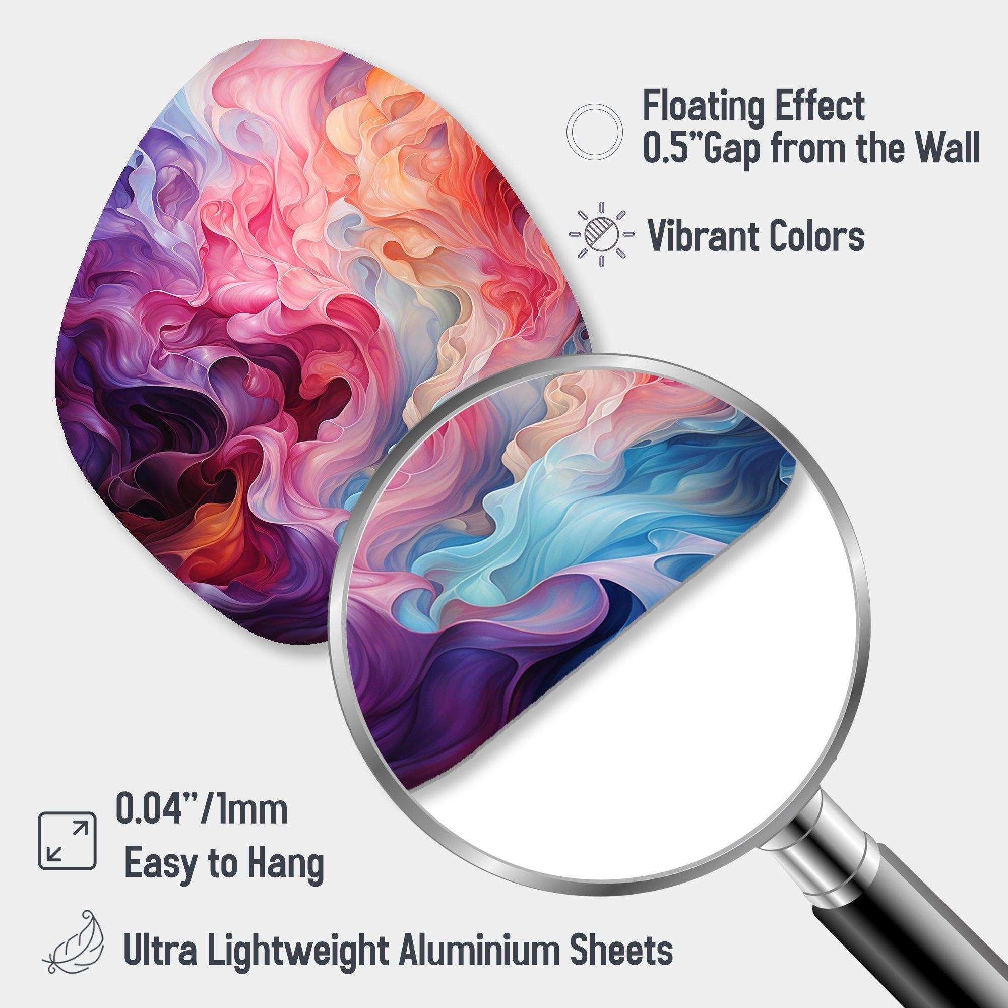 Opt Art Radiant Spectrum II - Asymmetric Metal Wall Art