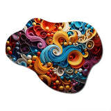 Opt Art Vibrant Illusions I - Asymmetric Metal Wall Art