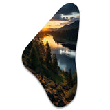 Oregon River Landscape II - Asymmetric Metal Wall Art