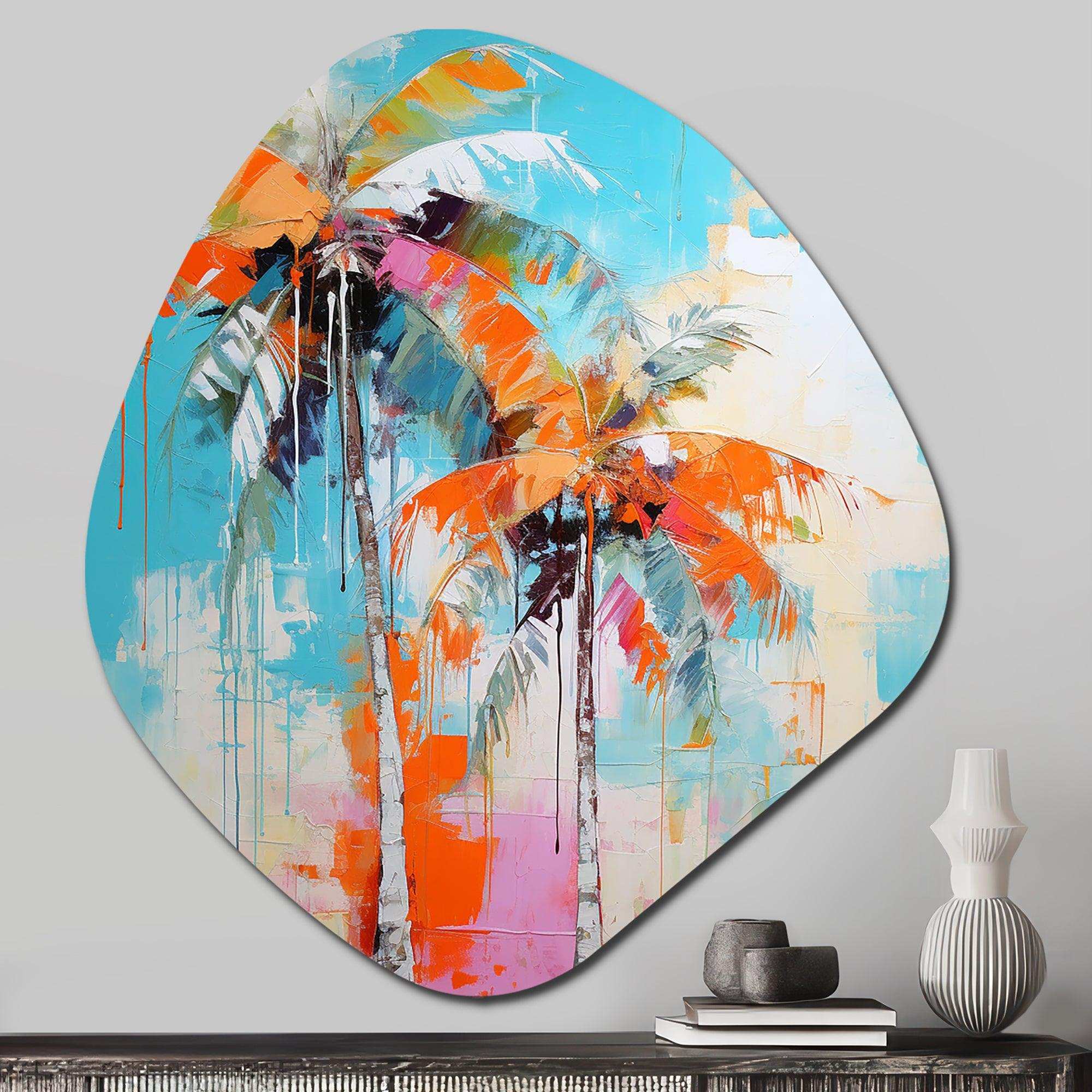 Palm Trees Palm VI - Asymmetric Metal Wall Art