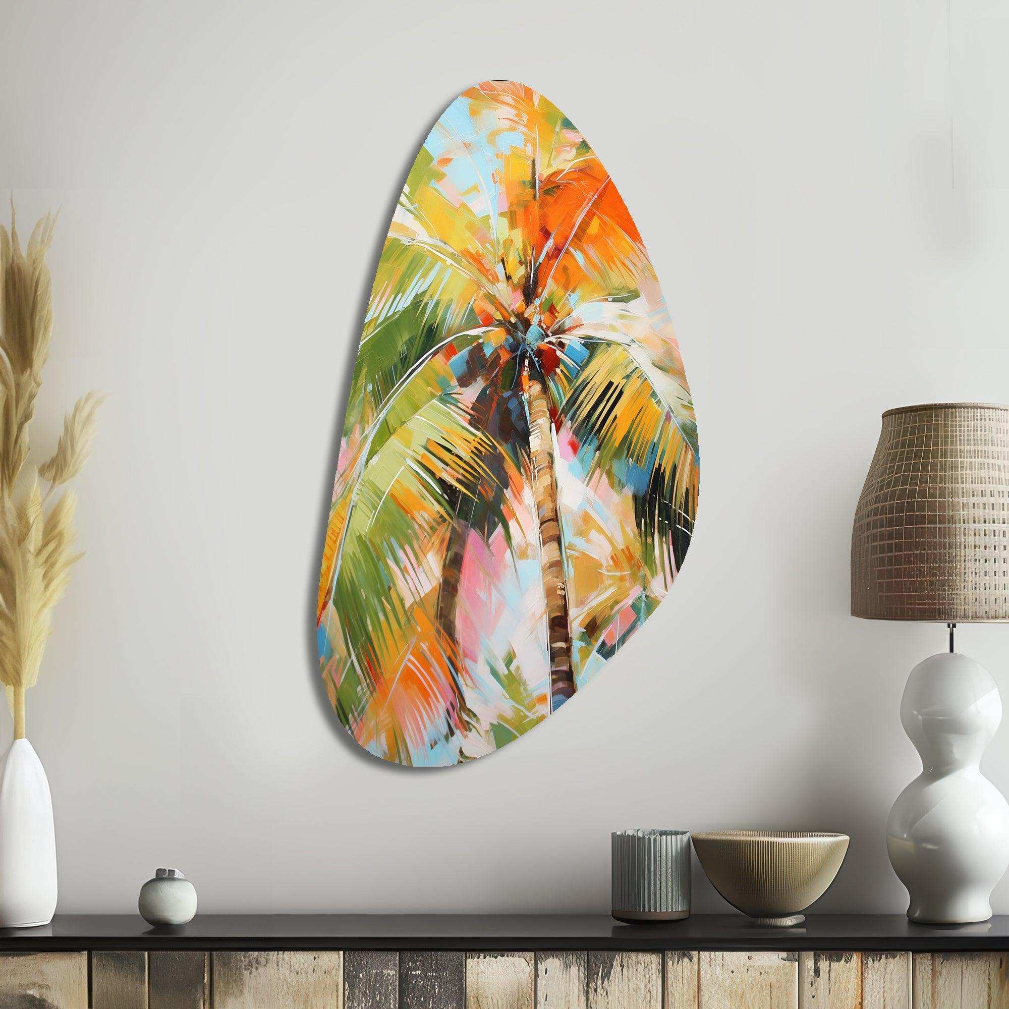 Palm Trees Palm VII - Asymmetric Metal Wall Art