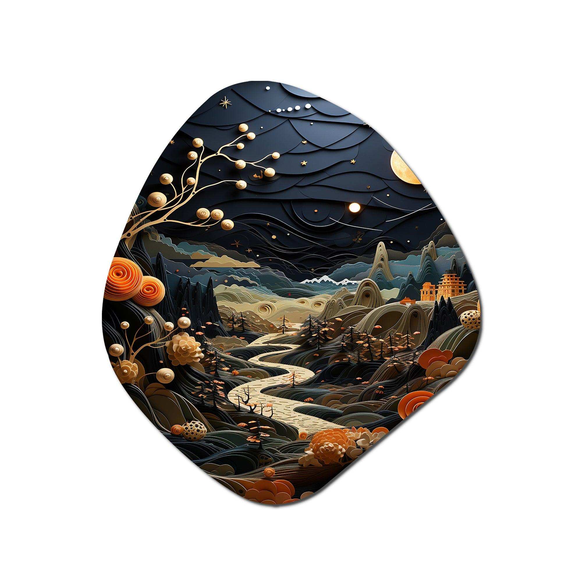 Surrealism Dreamscapes A Surrealist - Asymmetric Metal Wall Art