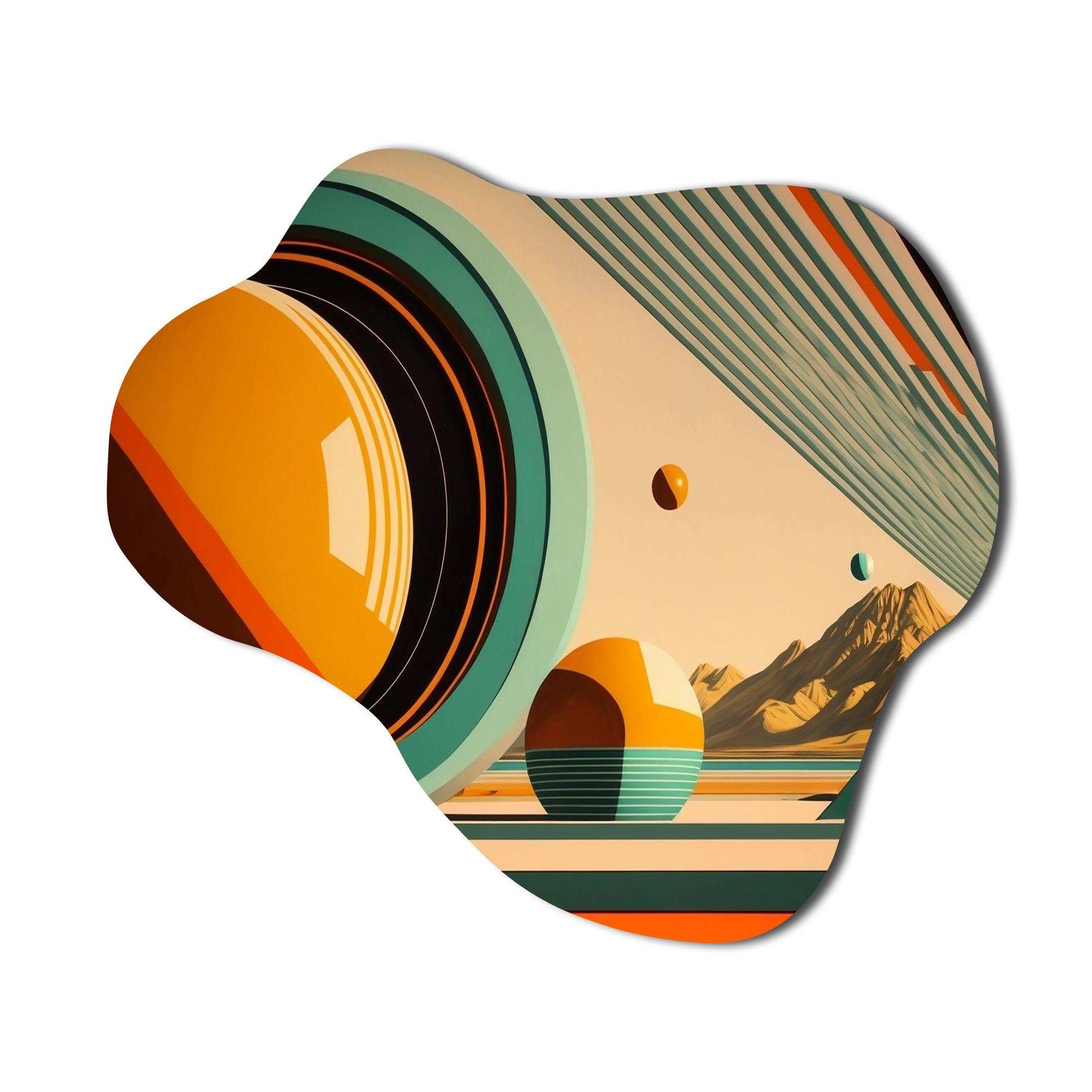 Vintage Mid-century Graphics III - Asymmetric Metal Wall Art