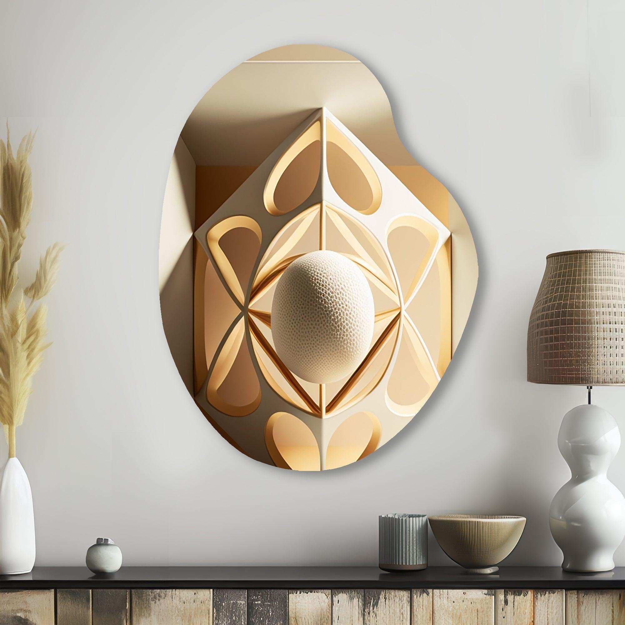 Monochrome Sacred Geometry I - Asymmetric Metal Wall Art