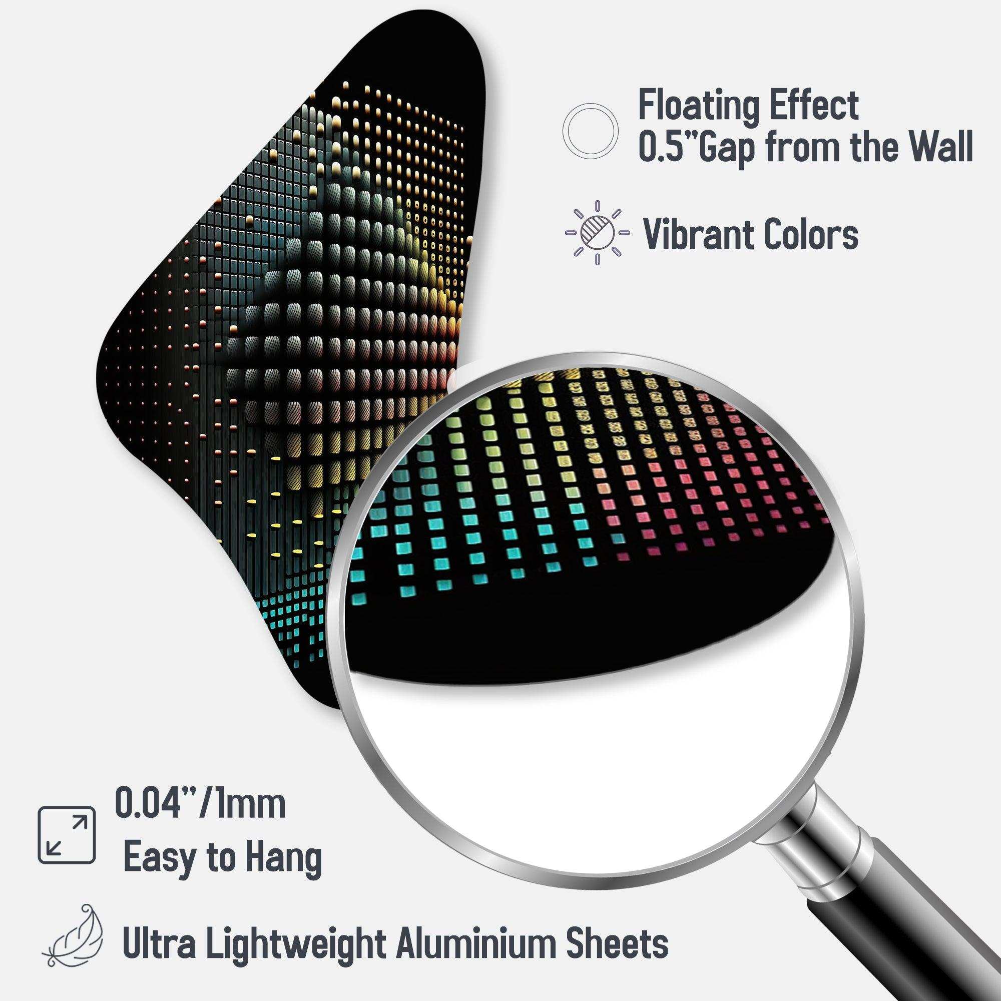 Multidimensional Luminogram III - Asymmetric Metal Wall Art