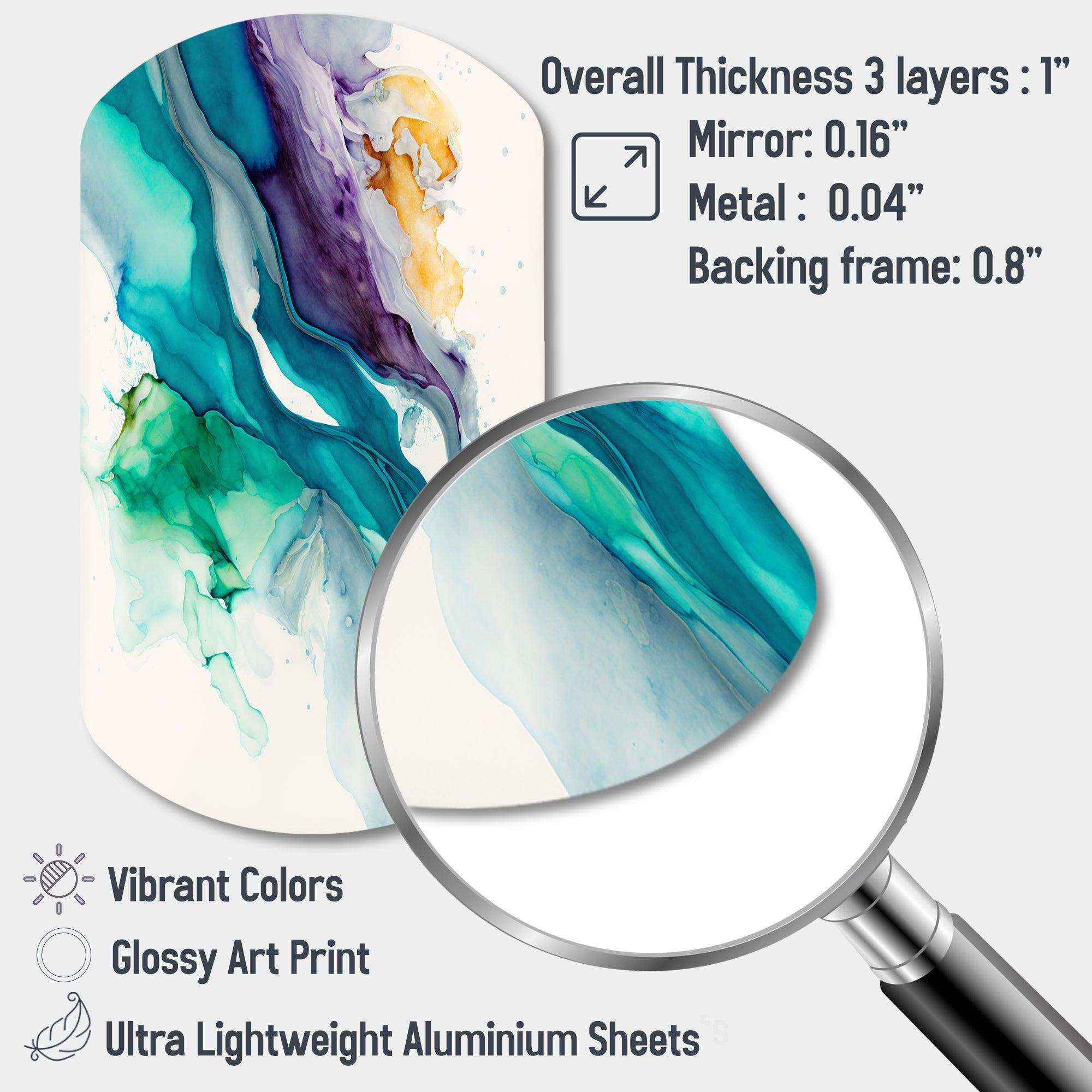 Tropical Turquoise Joyfulness III - Asymmetric Metal Wall Art