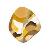 Mustard Yellow Retro II - Asymmetric Metal Wall Art