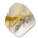 Mustard Yellow Secrets V - Asymmetric Metal Wall Art