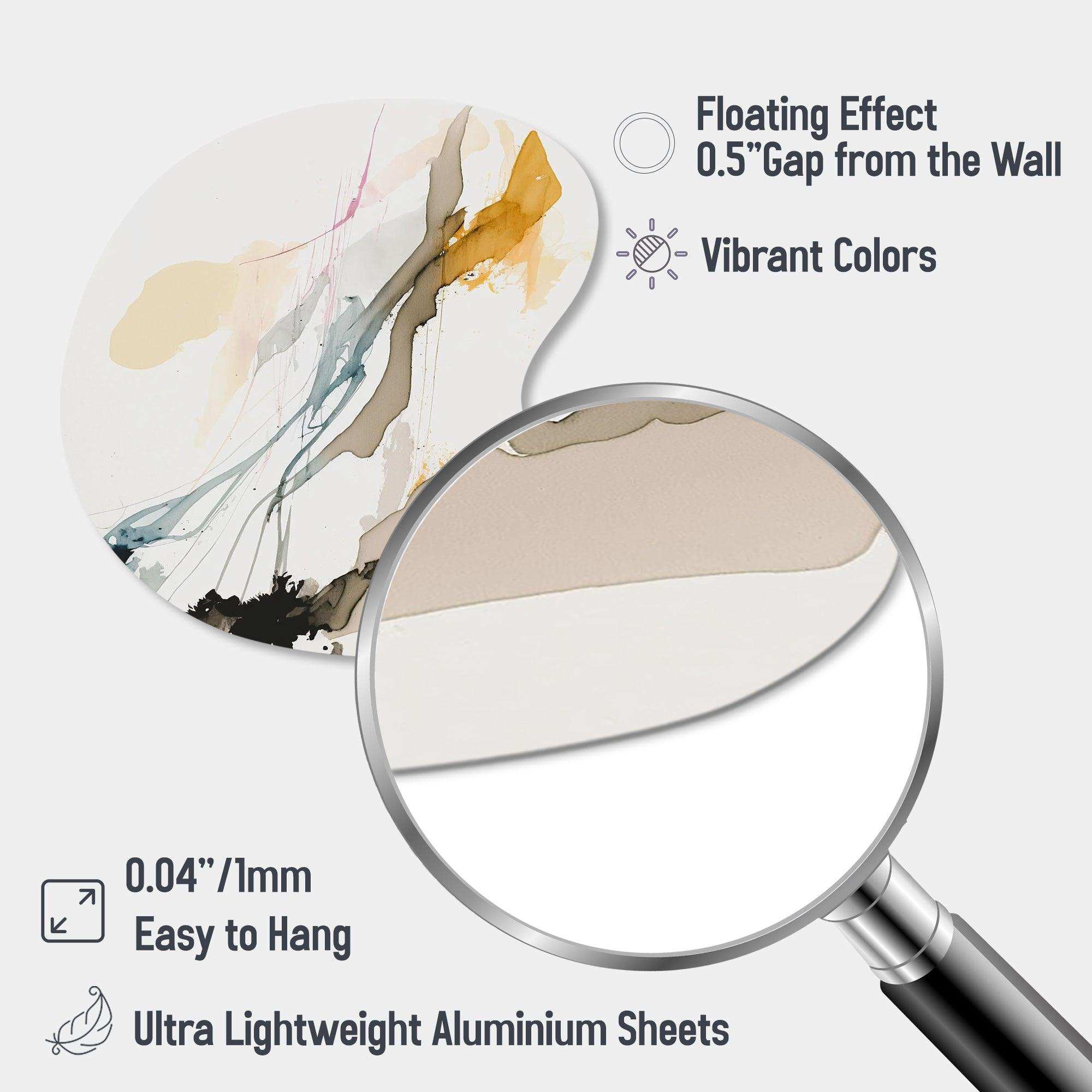 Mustard Yellow Secrets VII - Asymmetric Metal Wall Art