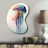 Colorful Deepsea Jellyfish IV - Asymmetric Metal Wall Art