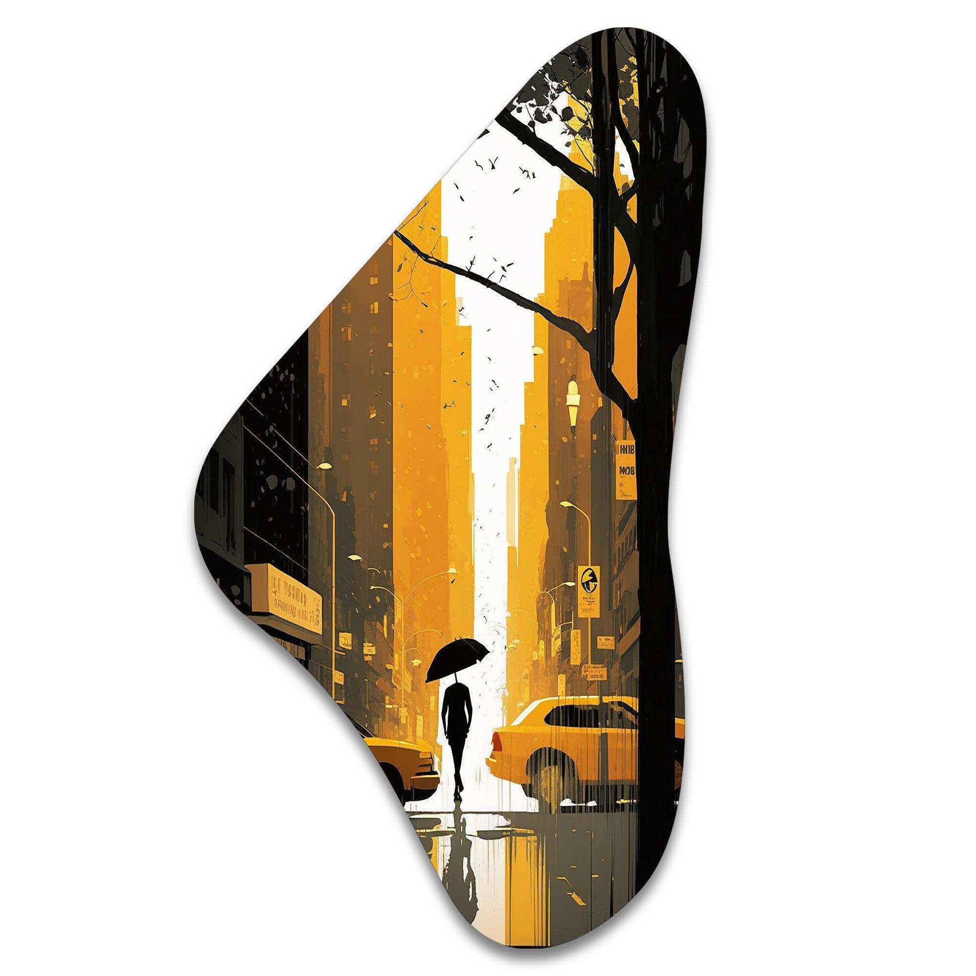 New York Sunshine After The Rain I - Asymmetric Metal Wall Art