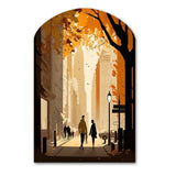 New York Love In Autumn - Asymmetric Metal Wall Art