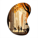 New York Love In Autumn - Asymmetric Metal Wall Art