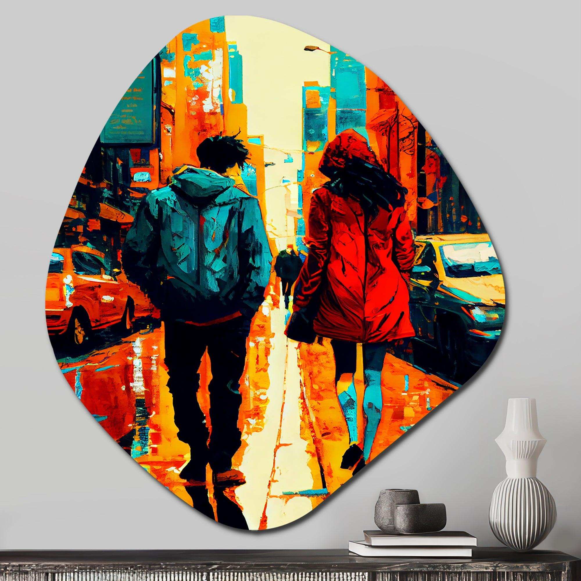 New York Love I - Asymmetric Metal Wall Art