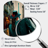 Young Stylish Lady In Paris - Asymmetric Metal Wall Art