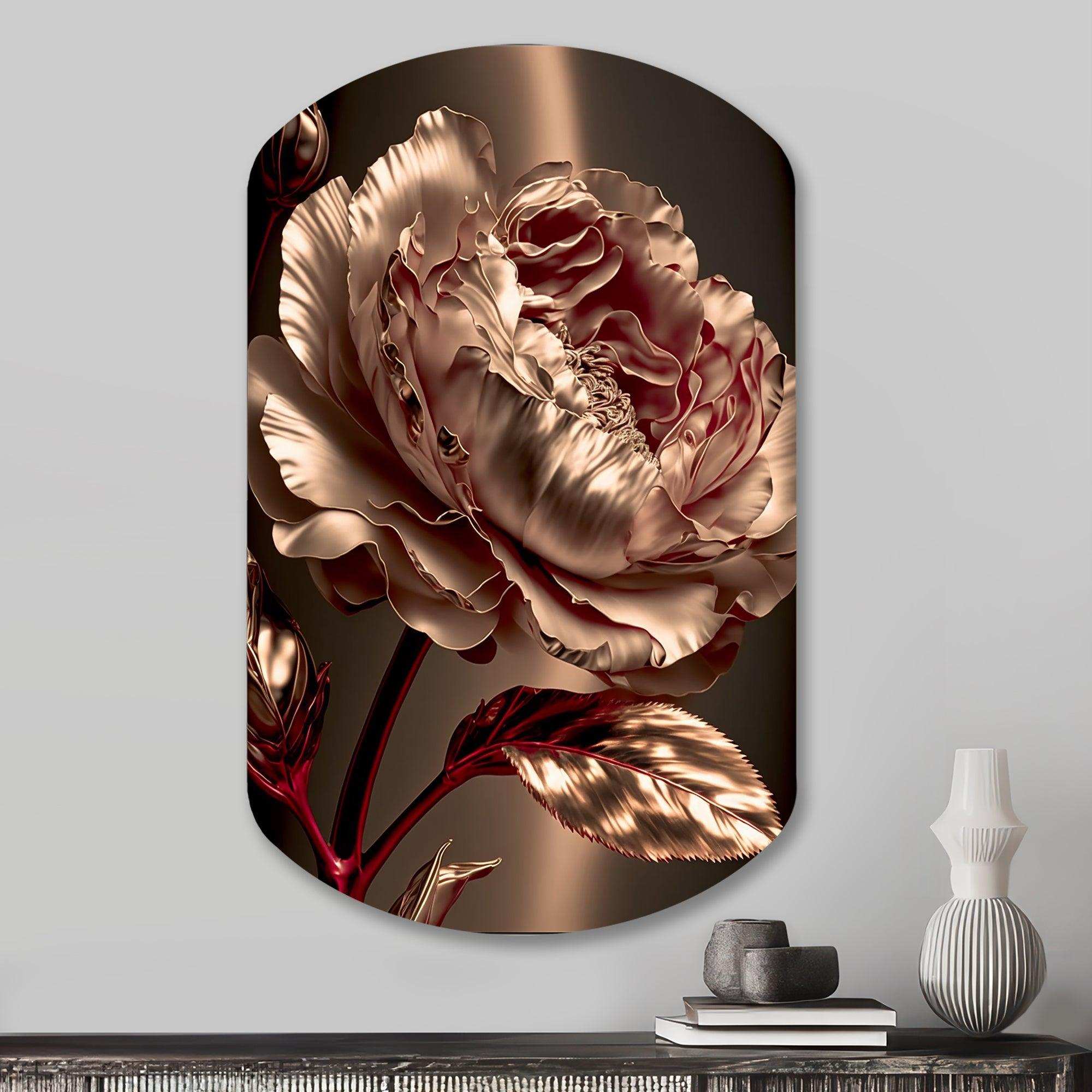 Gilded Rose Vintage Glam II - Asymmetric Metal Wall Art